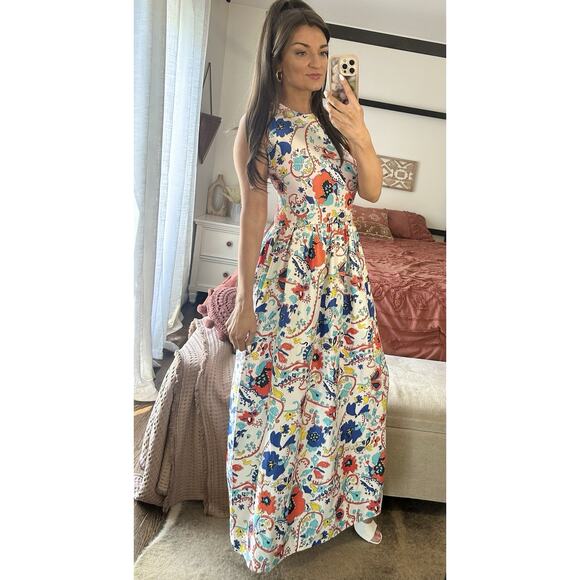 70’s Vintage Size 18 John Meyer Colorful Maxi Dress - Picture 11 of 13